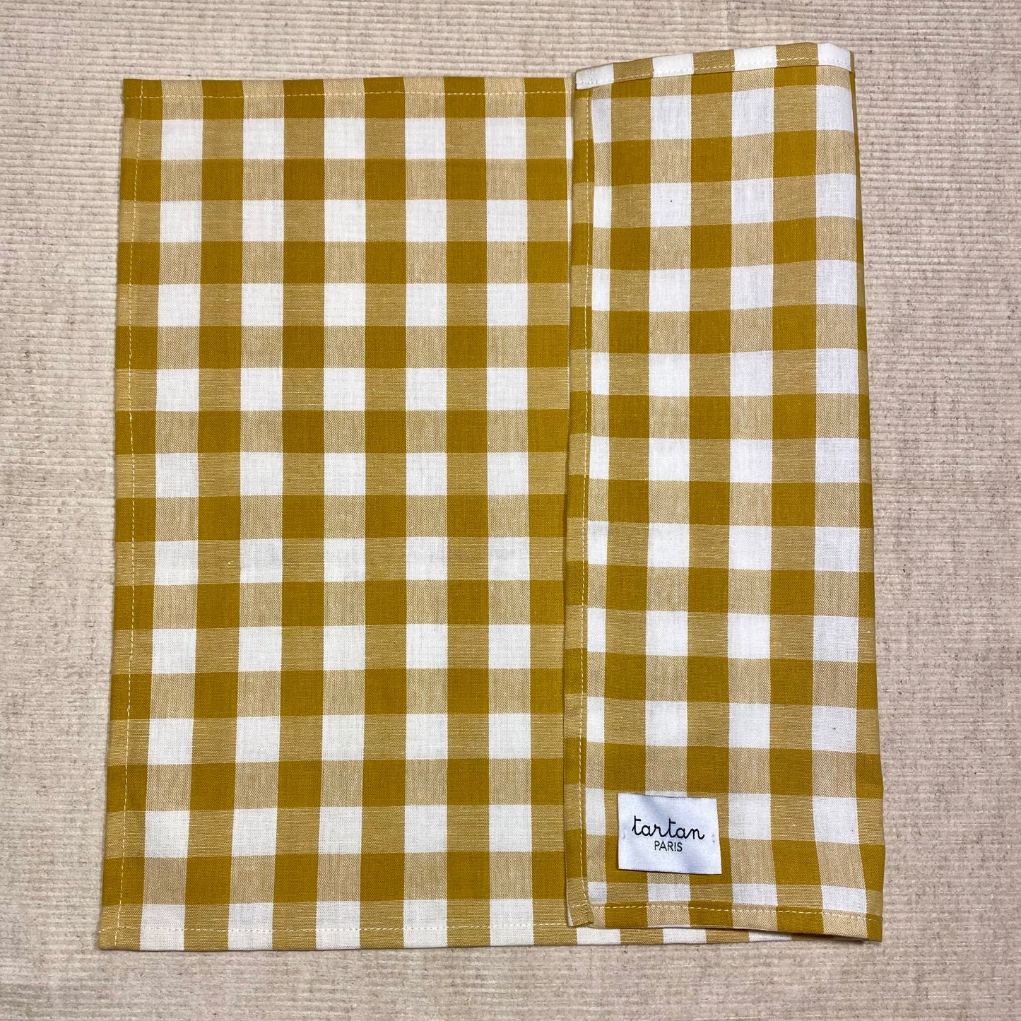 Serviette de table vichy jaune