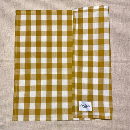 Serviette de table vichy jaune